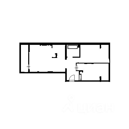 Планировка этой квартиры по данным Циан