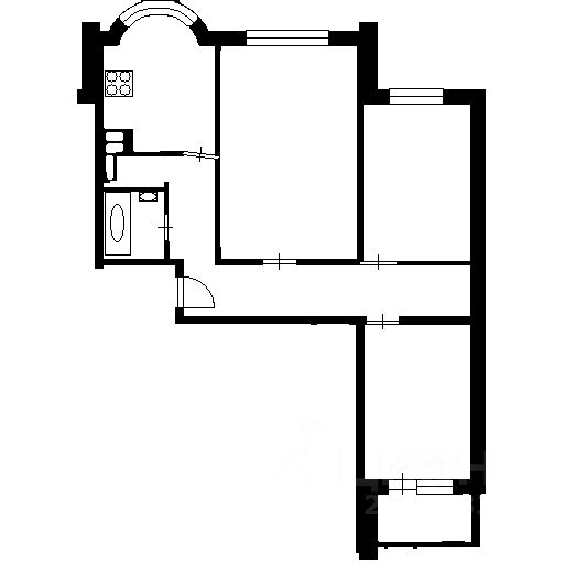 Планировка этой квартиры по данным Циан