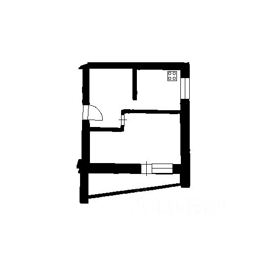 Планировка этой квартиры по данным Циан