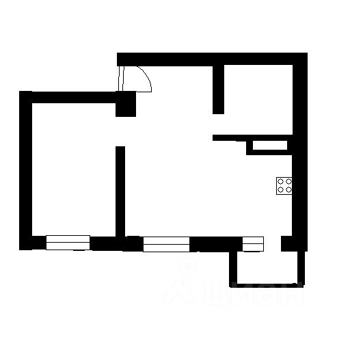 Планировка этой квартиры по данным Циан