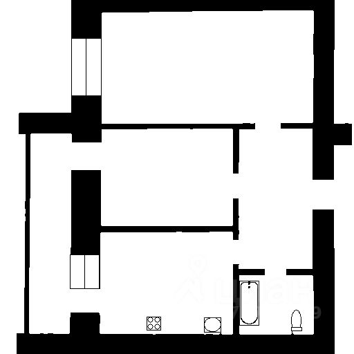 Планировка этой квартиры по данным Циан