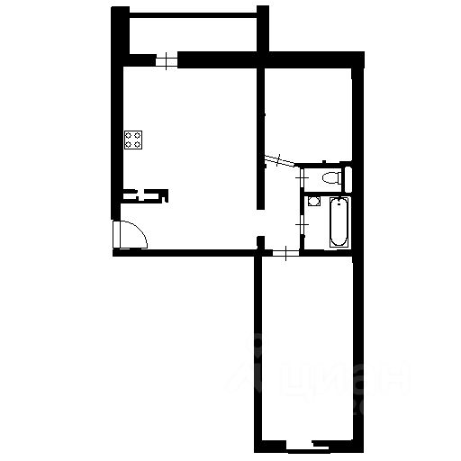 Планировка этой квартиры по данным Циан