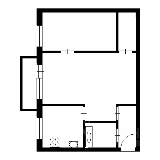 Планировка этой квартиры по данным Циан