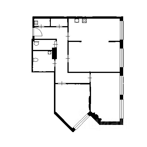 Планировка этой квартиры по данным Циан