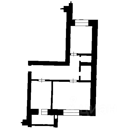 Планировка этой квартиры по данным Циан
