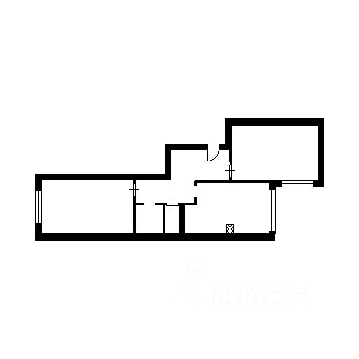 Планировка этой квартиры по данным Циан