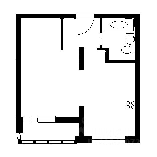 Планировка этой квартиры по данным Циан