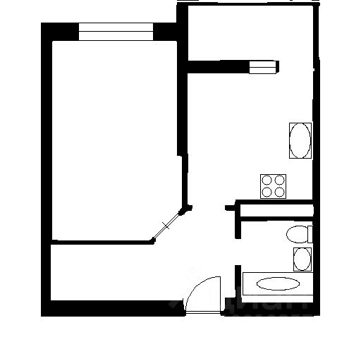 Планировка этой квартиры по данным Циан