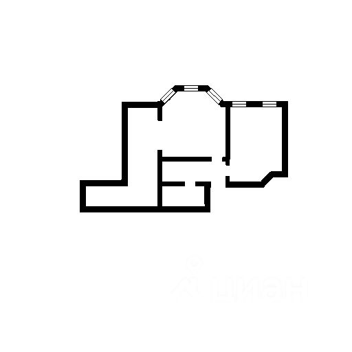 Планировка этой квартиры по данным Циан