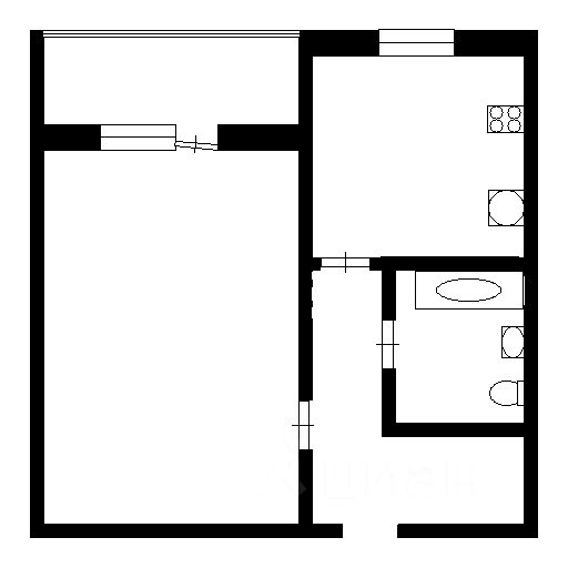 Планировка этой квартиры по данным Циан
