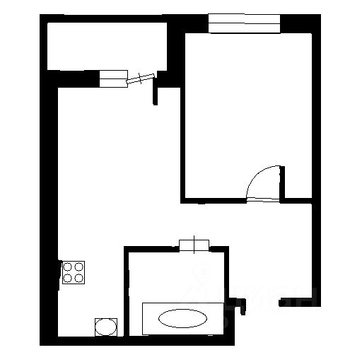 Планировка этой квартиры по данным Циан