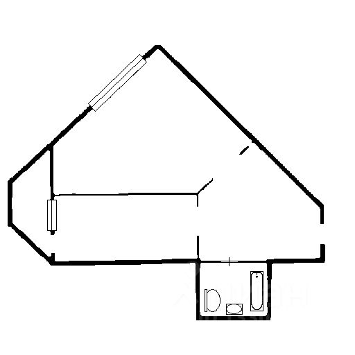 Планировка этой квартиры по данным Циан