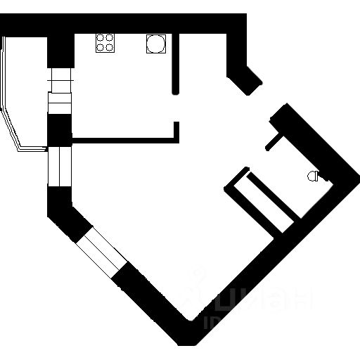 Планировка этой квартиры по данным Циан