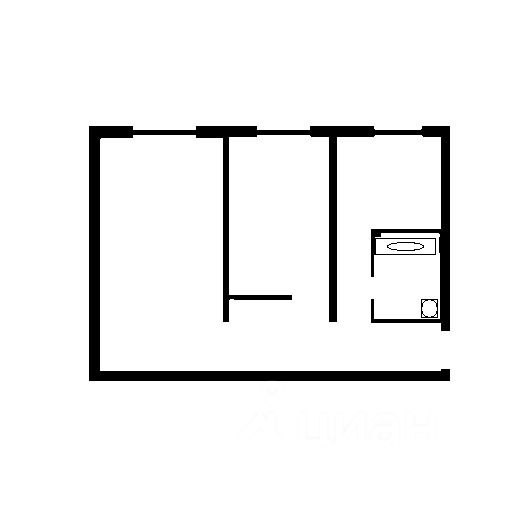 Планировка этой квартиры по данным Циан