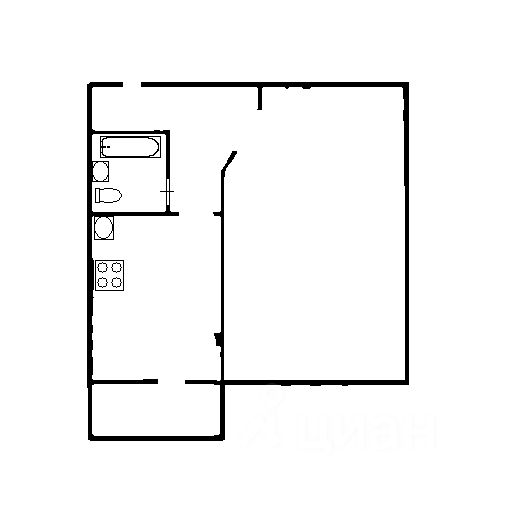 Планировка этой квартиры по данным Циан