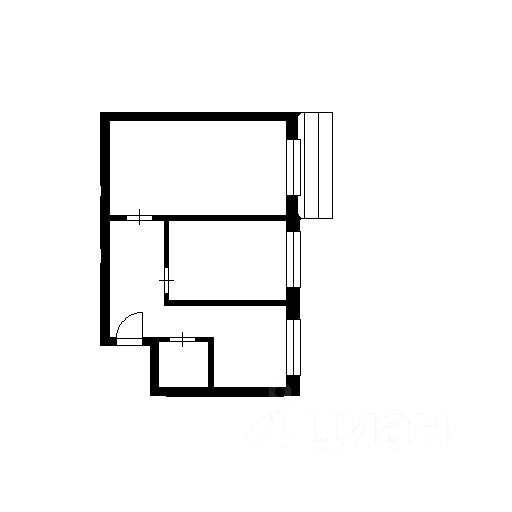 Планировка этой квартиры по данным Циан