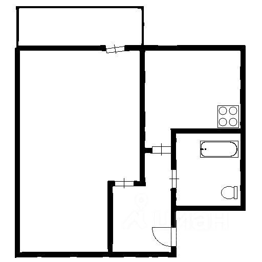 Планировка этой квартиры по данным Циан