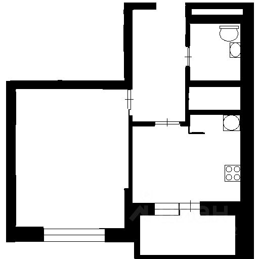 Планировка этой квартиры по данным Циан