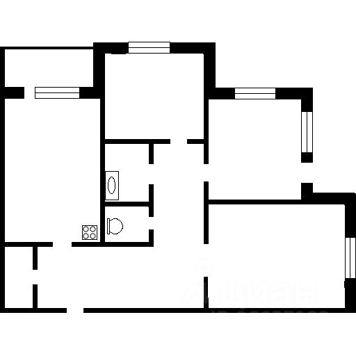 Планировка этой квартиры по данным Циан