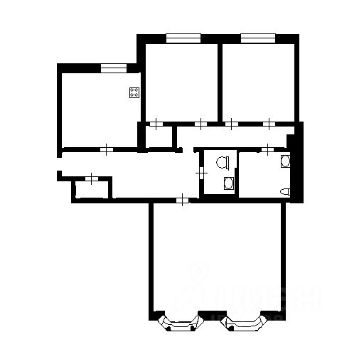 Планировка этой квартиры по данным Циан