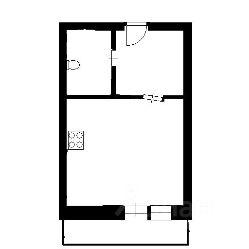 Планировка этой квартиры по данным Циан