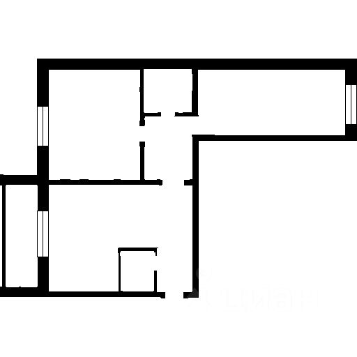 Планировка этой квартиры по данным Циан