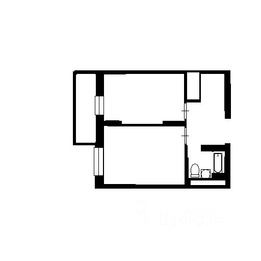 Планировка этой квартиры по данным Циан