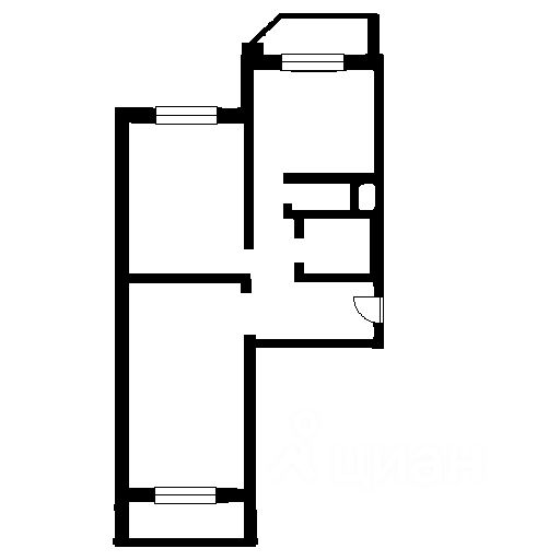 Планировка этой квартиры по данным Циан