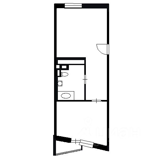 Планировка этой квартиры по данным Циан