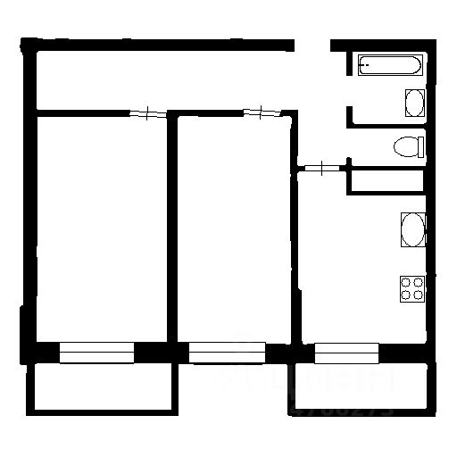 Планировка этой квартиры по данным Циан