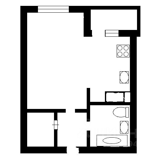 Планировка этой квартиры по данным Циан