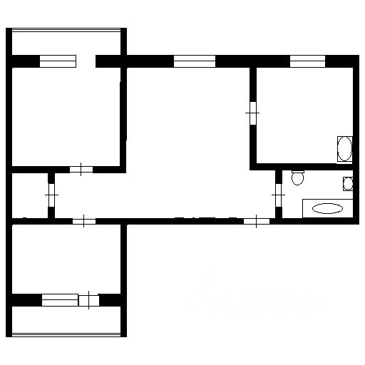 Планировка этой квартиры по данным Циан