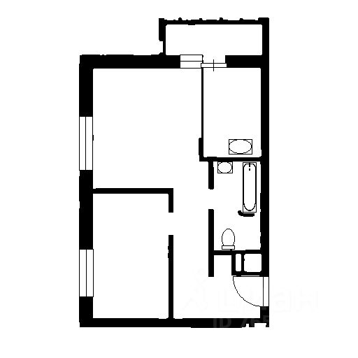 Планировка этой квартиры по данным Циан