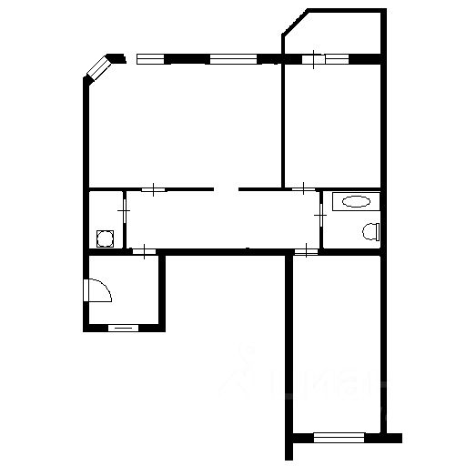 Планировка этой квартиры по данным Циан