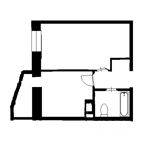 Планировка этой квартиры по данным Циан