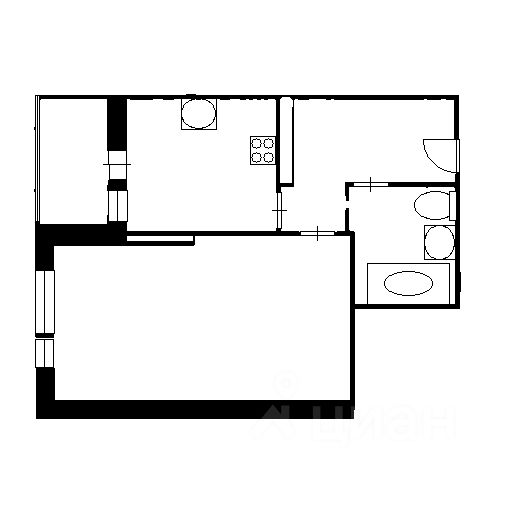 Планировка этой квартиры по данным Циан