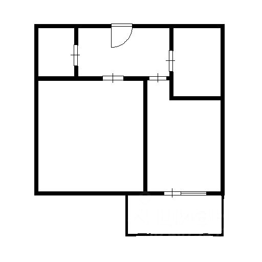 Планировка этой квартиры по данным Циан