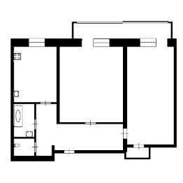 2-комн.кв., 60 м², этаж 9