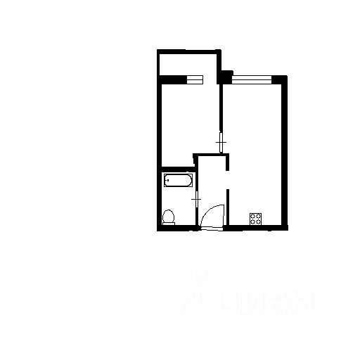 Планировка этой квартиры по данным Циан