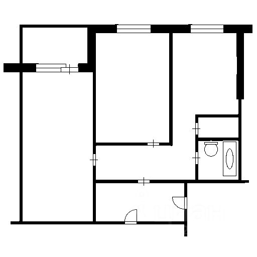 Планировка этой квартиры по данным Циан