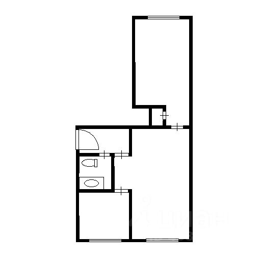 Планировка этой квартиры по данным Циан
