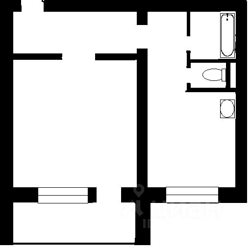 Планировка этой квартиры по данным Циан
