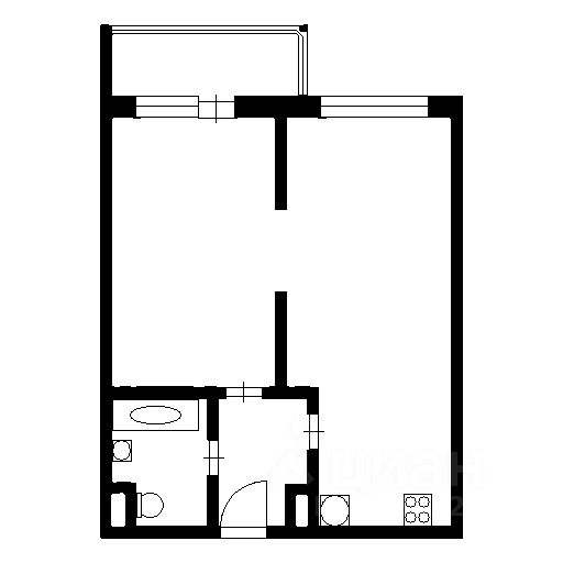 Планировка этой квартиры по данным Циан
