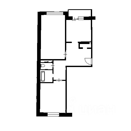 Планировка этой квартиры по данным Циан