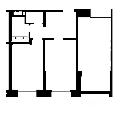 Планировка этой квартиры по данным Циан