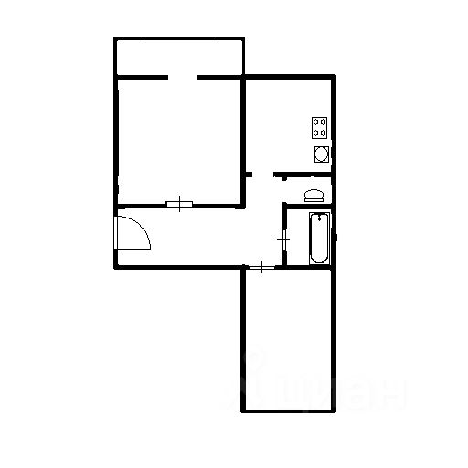 Планировка этой квартиры по данным Циан