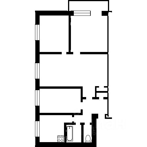 Планировка этой квартиры по данным Циан