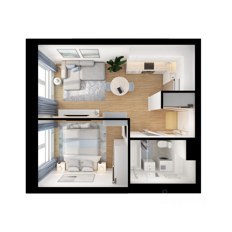 1-комн.кв., 31,9 м², 18/25 этаж