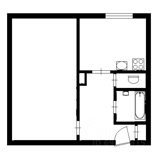 Планировка этой квартиры по данным Циан