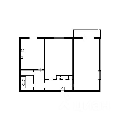 Планировка этой квартиры по данным Циан